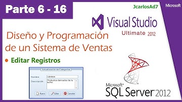 Sistema de Ventas en Visual Studio 2010 y SqlServer 2008 (6-16)   Editar Registros