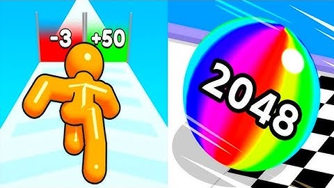 Ball Run 2048 Vs Tall Man Run - All levels Gameplay Android iOS Ep 1