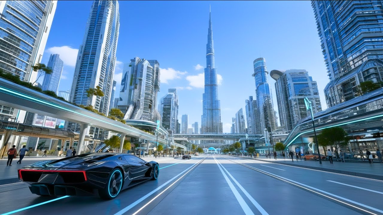 Future Dubai 2147 – Rise of the Vertical Neon Oasis | Sci-Fi AI Short Film (4K)