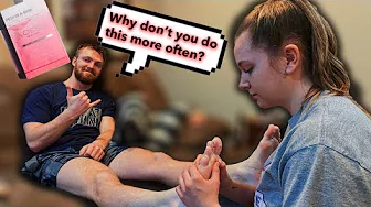 I Gave My BOYFRIEND A Pedicure *INSANELY TICKLISH*