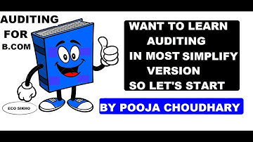 Auditing classes for b.com 2nd year important questions series by Pooja Choudhary