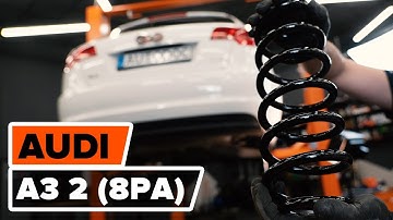 How to replace a rear coil spring on an AUDI A3 2 (8PA) [AUTODOC MANUAL]