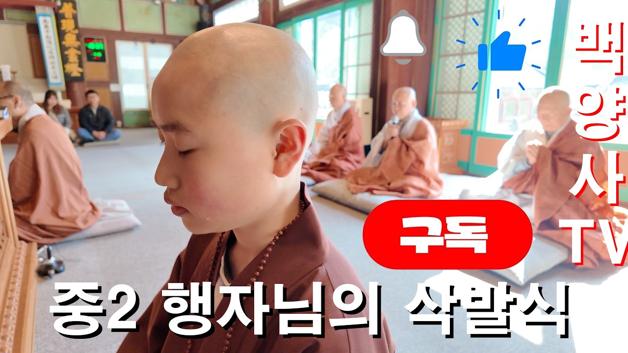 중학교 2학년, 나는 행자가 되기로 했다 | 고불총림 백양사 신규 행자 삭발식 전 과정