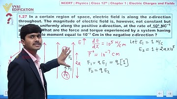 NCERT 12th Physics Chapter 1 Q 27 Electric Charges And Fields