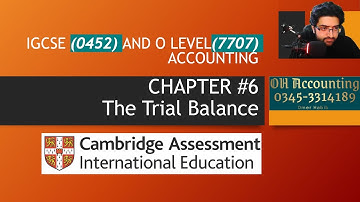 Chapter#6 The Trial Balance, IGCSE and O LEVEL ACCOUNTING