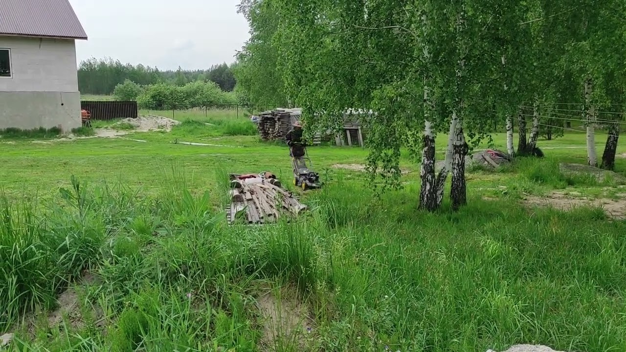 Газонокосилка Huter glm-6.0 st в боевых условиях