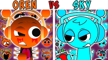 ALL OREN VS SKY TEST | FNF Character Test | Gameplay VS Playground