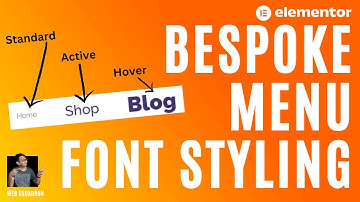 Menu Font and Weight Styling - Elementor Wordpress Tutorial