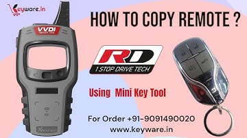 RD Car Central Lock Remote Copy by using Xhorse VVDI Mini Key Tool. 433 MHz.