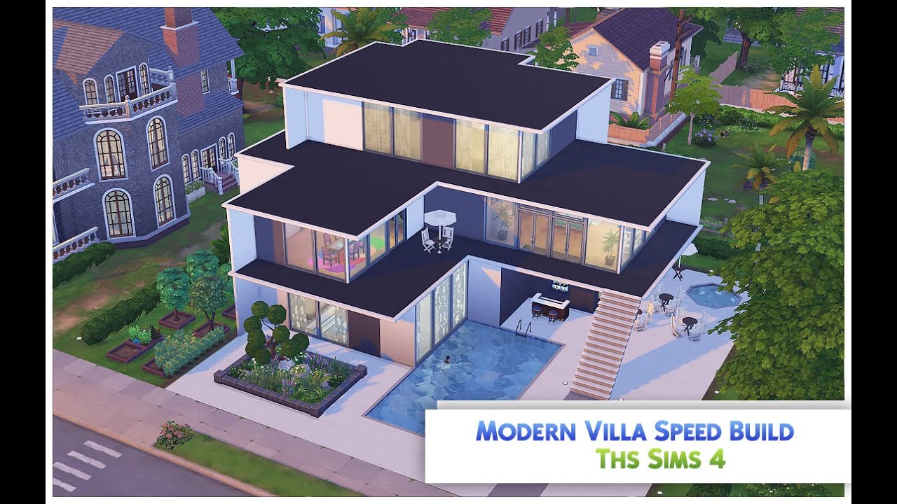 The Sims 4 Speed Build Modern Villa YouTube