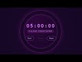 10 Hour LIVE Countdown Timer ⏳ | Purple Neon Aesthetic | Study • Sleep • Deep Focus