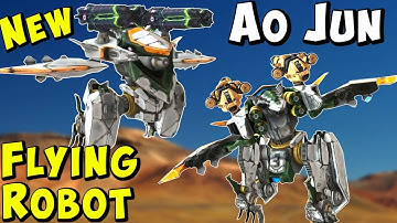 New Flying Stealth Robot AO JUN Test Server Gameplay - War Robots WR