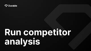 How to Run a Competitor Analysis with Durable's AI Partner