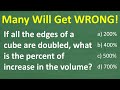 Understanding Cube Volume and Percent Increase