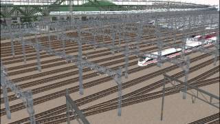 新VRM3★新幹線レイアウト完成26 仮想仙台新幹線車両基地 構内全体見学2