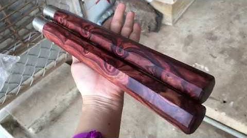 Côn nhị khúc gỗ Trắc Dây thương hiệu Trần Long / www.ConNhiKhuc.vn