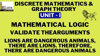 DM – Mathematical logic – Validation of the arguments in quantifiers @JayaMathsAcademy