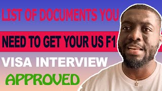 List of documents you need to get your US F1 visa interview approved. #studyabroad  #f1visainterview