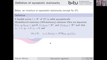 Patrick Mehlitz: Asymptotic regularity in nonsmooth mathematical programming
