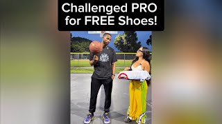 Challenged PRO Dunker for FREE Shoes!!*UNEXPECTED ENDING*
