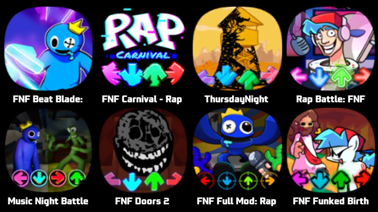 FNF Beat Blade, Music Night Battle, Rap Battle, FNF Carnival, Perfect Combo, FNF Mascot, Impostor