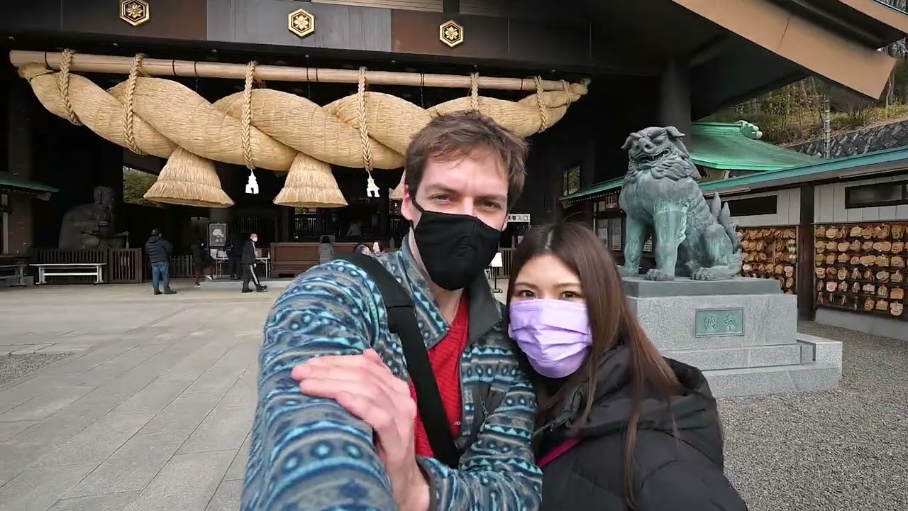 Visiting Izumo Taisha Hitachi Shrine in Ibaraki prefecture.
