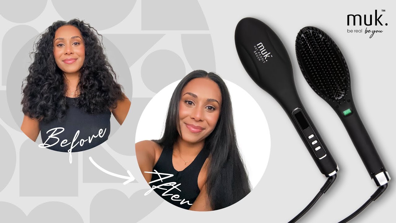 muk Hot Paddle Brush Curly Hair Transformation!