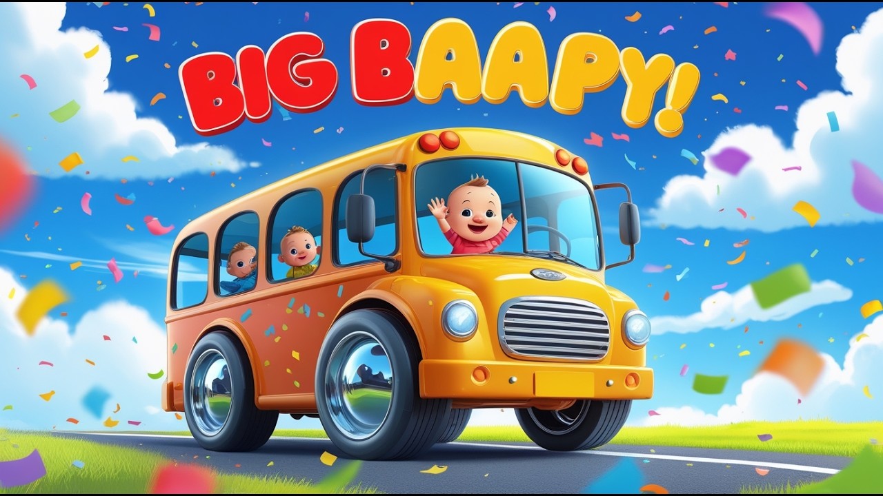 Wheels on the Bus Go Round and Round | Fun Kids Nursery Rhyme Song