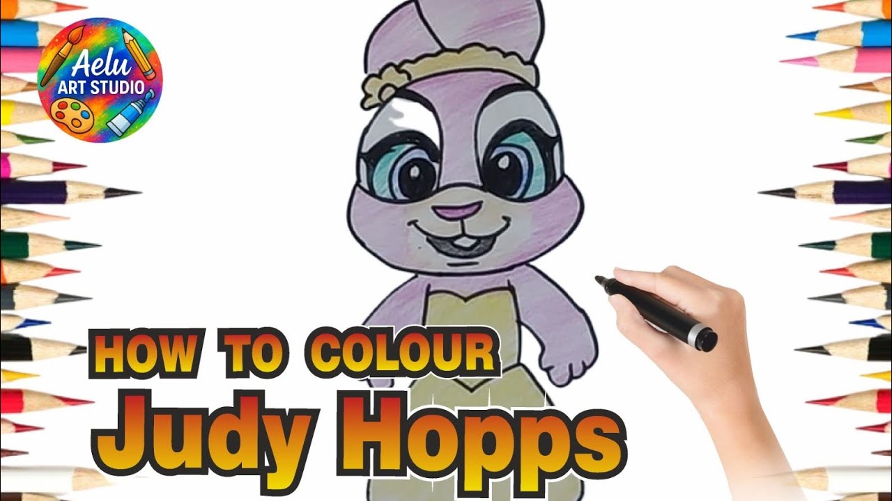 How to Colour Judy Hopps | Easy Cartoon Colouring Tutorial