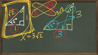 Common Core Math: Special Right Triangles 45-45-90 45 45 90