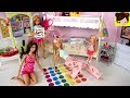 Barbie Rutina de Noche Pijamada de Hermanas - Habitacion con Literas de Muñecas