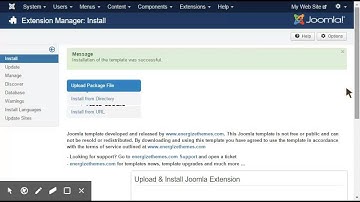 How to install a Joomla template