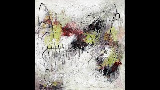 abstract painting with many layers and marks
