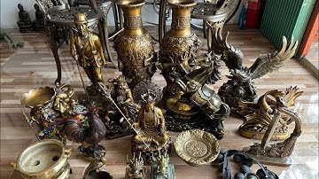 Ngày 12/10 Tượng Bác Hồ _ Cặp bình song long _ Đại bàn như ý _  #đồcổ #đồđồng#đồđồngNguyễnnhi