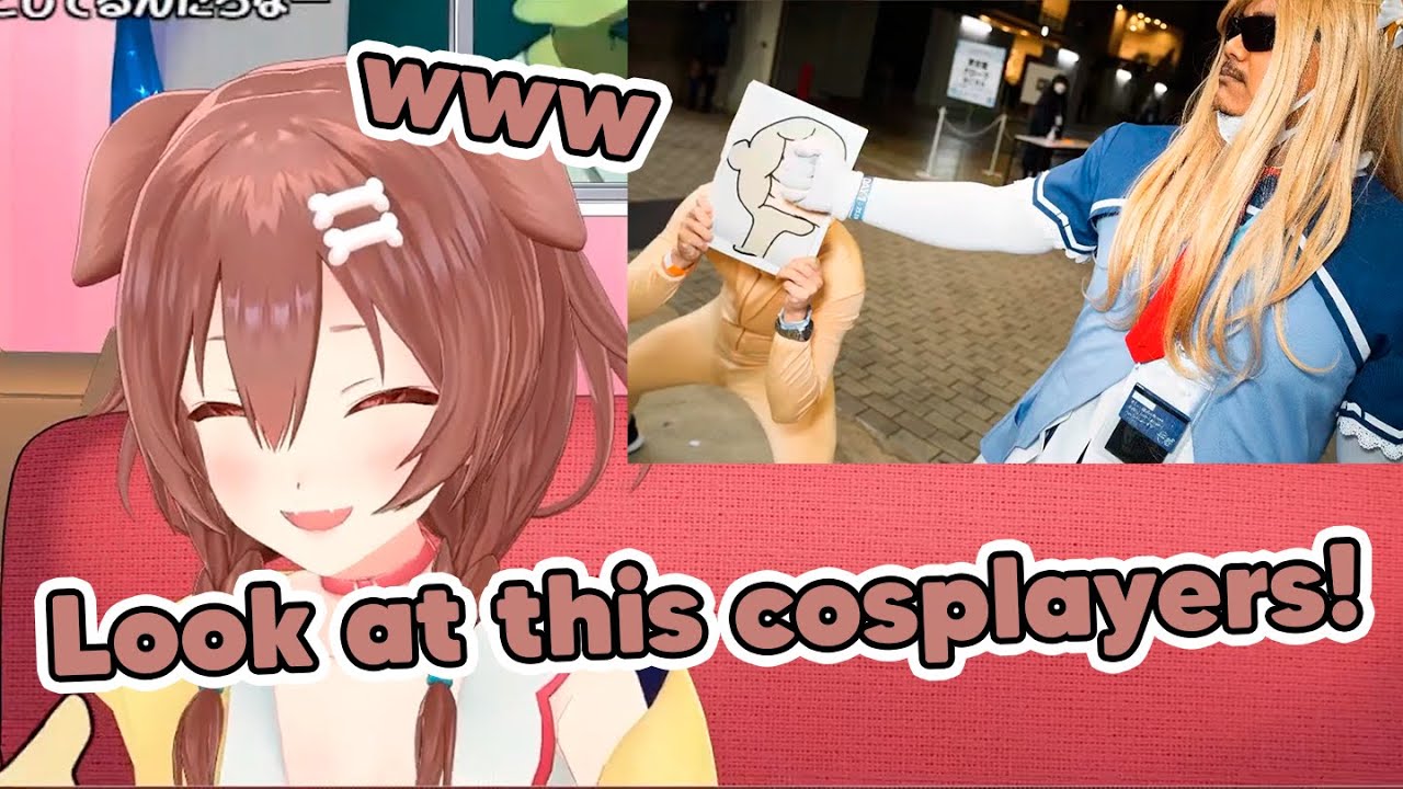 Korone saw this picture of Koronesuki gets punched by Mukiroze cosplayer in Expo