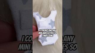 DIY NO SEW 🫶🏽 #miniature #baby #babyclothes #diy