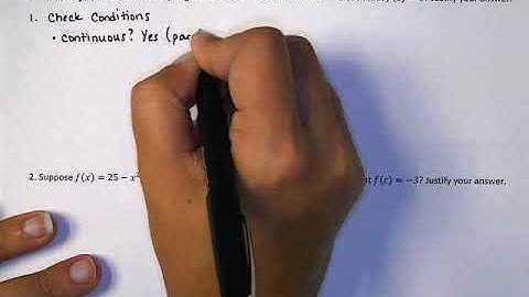 AP Calculus AB Intermediate Value Theorem Video