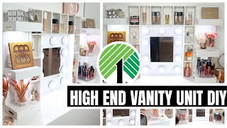 BEST $1 HIGH END DOLLAR TREE VANITY DIY│you'll be shocked this was made with Dollar Store items