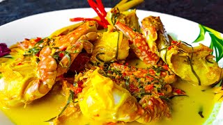 Resepi Ketam Masak Lemak Cili Padi Negeri Sembilan ( Malay's Yellow Curry Crab ) | Mudah dan Sedap