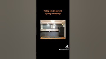 Tủ bếp sơn 2k xám mờ cực đẹp và hiện đại tại Căn hôn Ruby Land 😍#tủbepcongnghiep #sơn2k #tủbepson