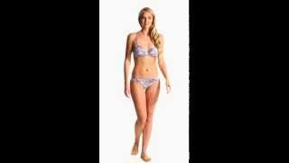 Profile Blush Avante Garden Shirred Side Tab Bikini Bottom Swimoutlet
