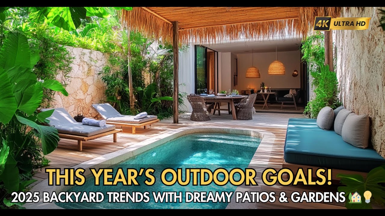 Backyard Design Trends 2025 with Lush Garden and Cozy Outdoor Patio