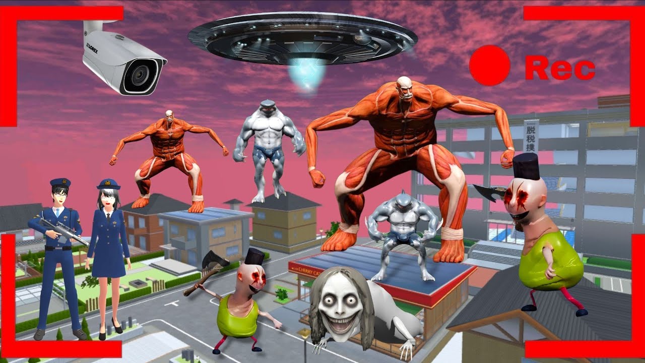 Yuta Mio Panicked CCTV Record HAMOOD HABIBI 😱 ANOMALI 👺 In Front Of House | SAKURA SCHOOL SIMULATOR 