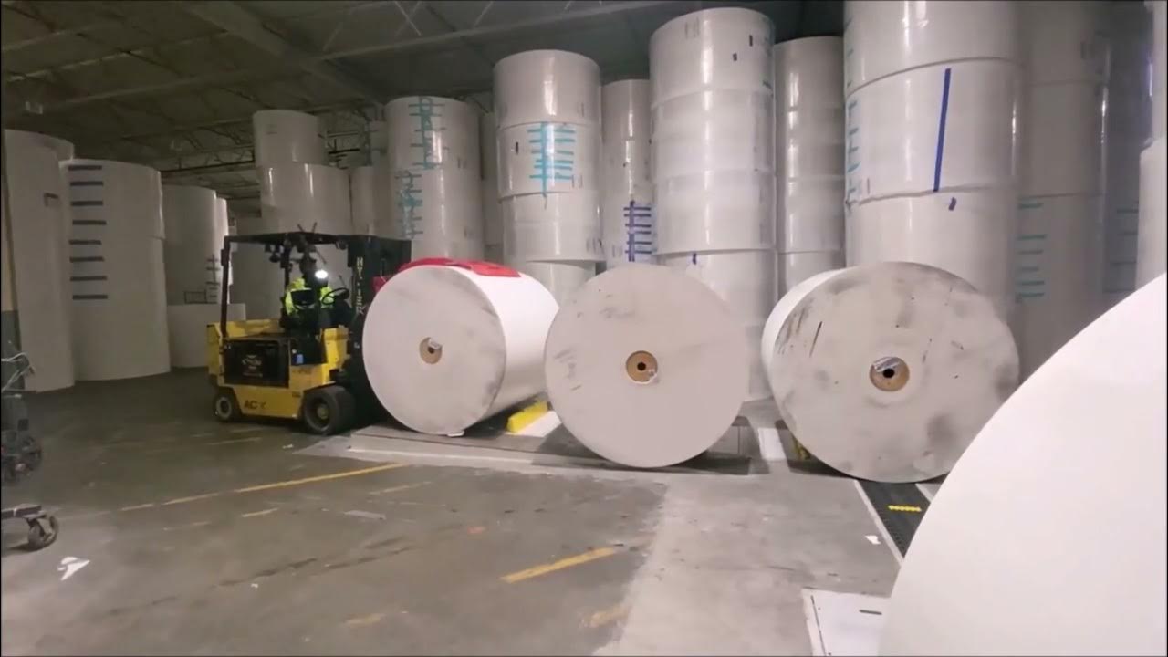 Roll load to Martin Zero Speed Splicers. This system eliminates clamp