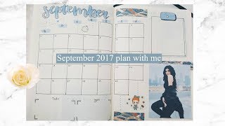 Kpop Bullet Journal Plan with me | September 2017 Monthly Spread