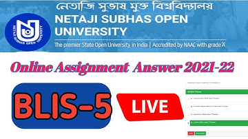 NSOU BLIS ASSIGNMENT ANSWER 2021-22//PAPER-5
