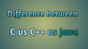 C v/s C++ v/s Java | Difference Between C, C++ and Java
