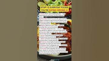 ❌ STOP! 12 Everyday Foods You’re Eating WRONG  #shorts #foodhacks #healthyeating #kitchentips