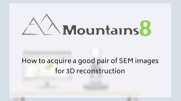MountainsSEM®8 | How to acquire a good pair of SEM images for 3D reconstruction