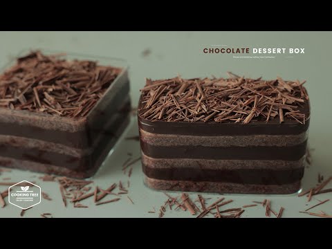 초콜릿 박스 케이크 (NO 밀가루) 만들기:Chocolate Dessert Box (Flourless Chocolate Cake) Recipe | <strong>4K</strong> | Cooking <strong>tree</strong>